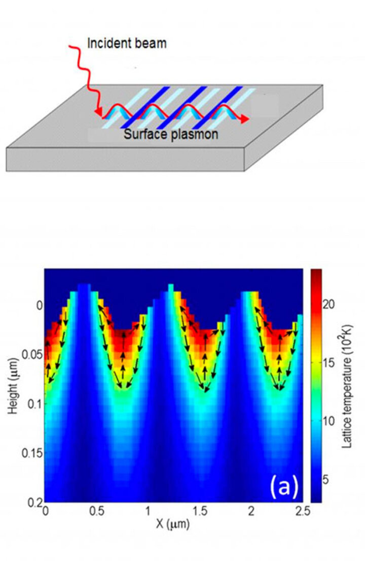 Laser - plasmon interference